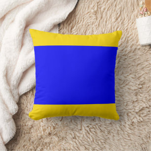 Marine Signal Flag: Letter "D" (Delta) Cushion