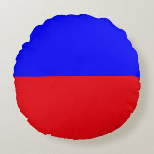Marine Signal Flag: Letter "E" (Echo) Round Cushion