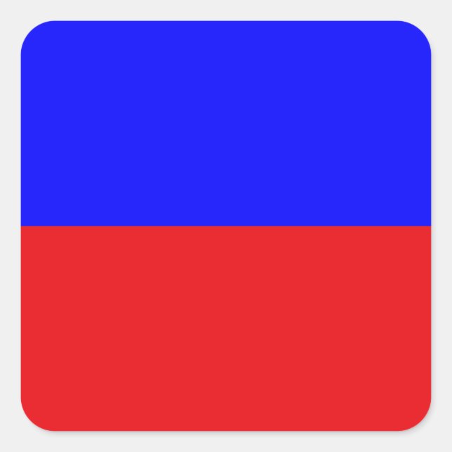 Marine Signal Flag: Letter "E" (Echo) Square Sticker (Front)
