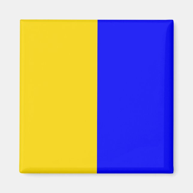 Marine Signal Flag Letter K (Kilo) Magnet (Front)