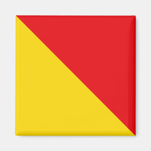 Marine signal flag: Letter "O" (Oscar) Magnet