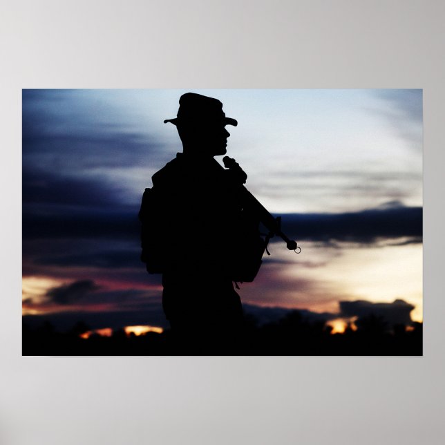 Marine Silhouette Poster (Front)