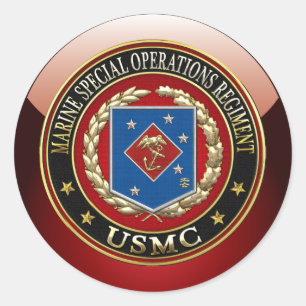 Marine Special Operations Regiment (MSOR) [3D] Classic Round Sticker