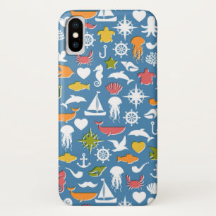 Marine Symbols Pattern Case-Mate iPhone Case