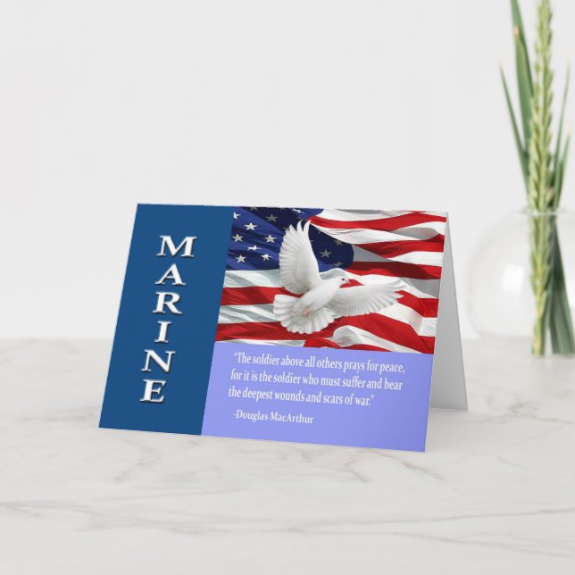 Marine Thank You MacArthur Quote Card (Front)