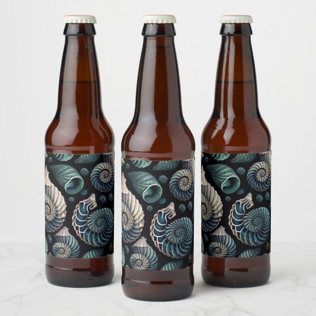 Marine Treasures Beer Bottle Label (Bottles)