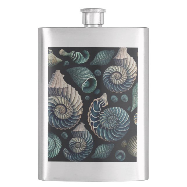 Marine Treasures Hip Flask (Front)