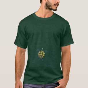Marine Turtle Sea Lines by Tobe Fonseca T-Shirt
