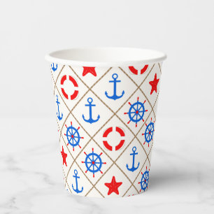 Marine walk . paper plate cups