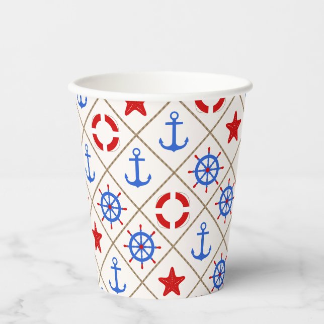 Marine walk . paper plate cups (Front)