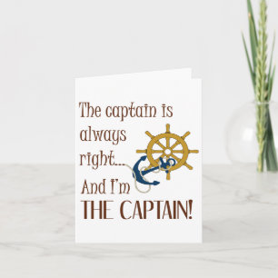 Mariner Rule - The Captain Is Always Right - Boati Card