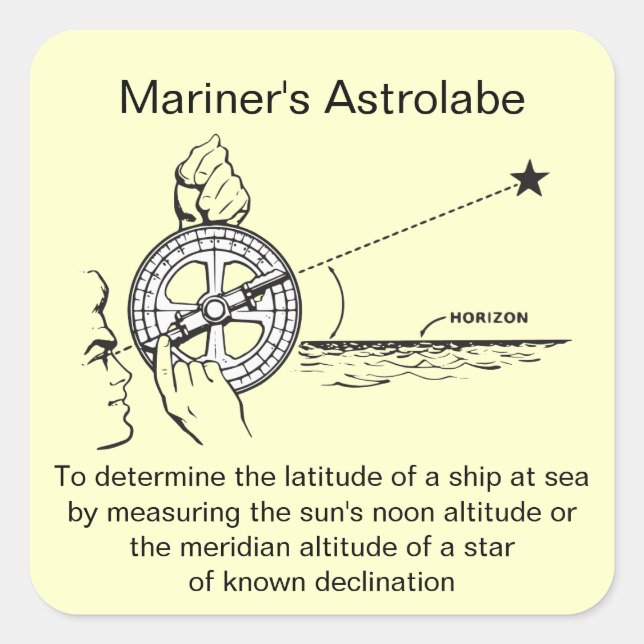Mariner's Astrolabe Square Sticker (Front)