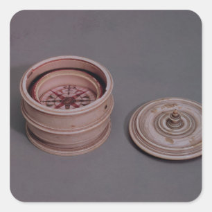 Mariner's compass in an ivory case square sticker