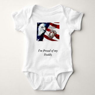 marines-5, I'm Proud of my Daddy Baby Bodysuit