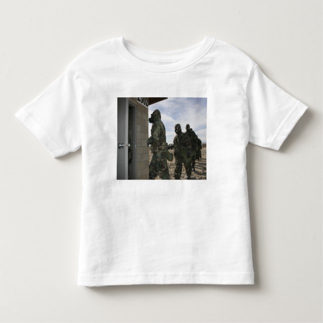 Marines and Sailors file into the gas chamber Toddler T-Shirt (Front)
