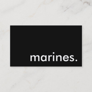 marines. business card