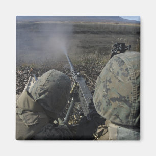 Marines fire an M2 50 calibre machine gun Magnet