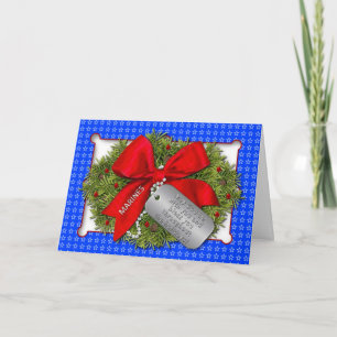 MARINES MILITARY HOLIDAY - CHRISTMAS WREATH CARD