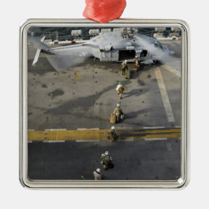 Marines prepare to board an MH-60S Metal Tree Decoration