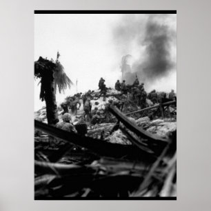 Marines storm Tarawa. Gilbert_War Image Poster
