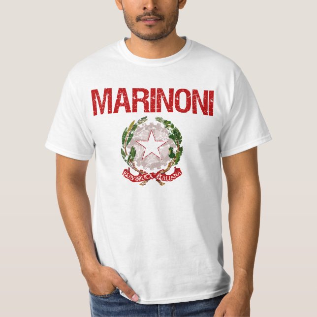 Marinoni Italian Surname T-Shirt (Front)
