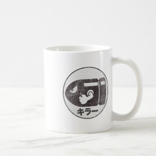 Mario Bullet Bill Distressed Kanji Logo Coffee Mug