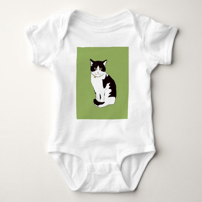Mario da Cat Baby Bodysuit (Front)