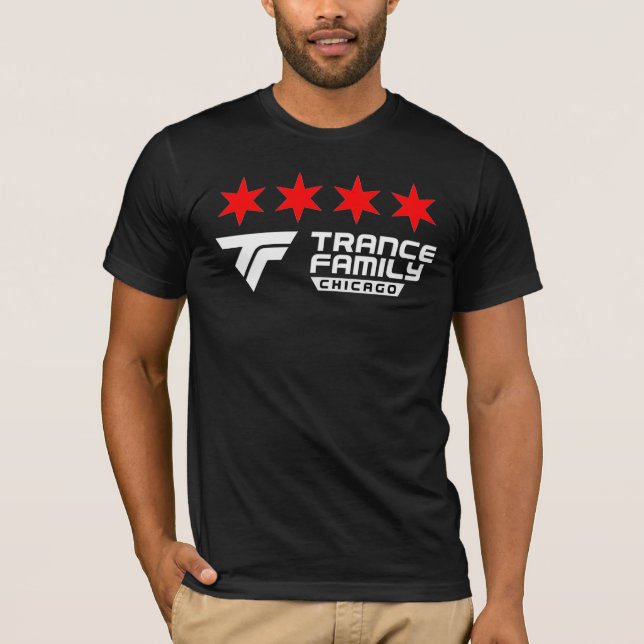 Mario Florek Chicago Trance Family Stars logo T-Shirt (Front)