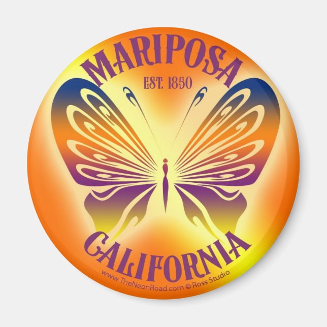 Mariposa Magnet 4 Round (Front)