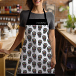 Mariposa Sugar Skull Mexican Inspired Apron<br><div class="desc">Mariposa Sugar Skull Mexican Inspired Apron - The beautiful art of Cavalera Sugar Skulls in Mexico are part of a long tradition of folk art. Called sugar skull because many were made with clay moulded sugar and then decorated with colourful feathers and beads. A stunning apron which adds the right...</div>