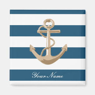 Maritime and Nautical with Anchor - Magnet