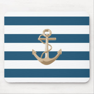 Maritime and Nautical with Anchor - Mousepad