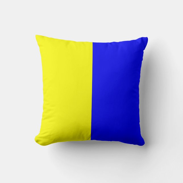 Maritime Flag K — Kilo Cushion (Front)