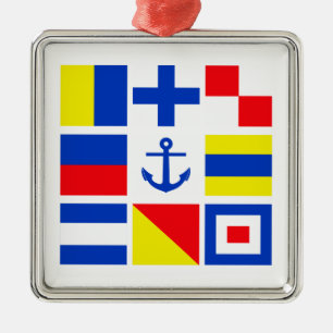 Maritime flags ornament