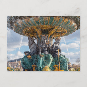 Maritime Fountain at place de la Concorde - Paris Postcard
