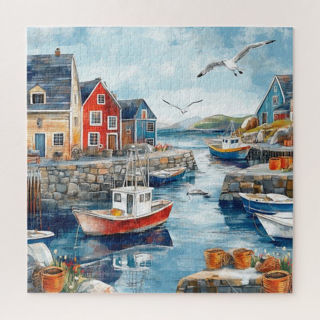 Maritime Hamlet Jigsaw Puzzle (Vertical)