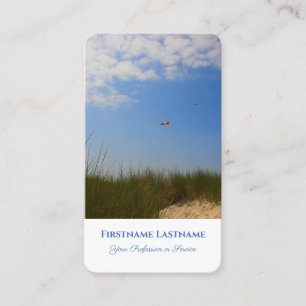 Maritime kite natural sand dune travel agent style business card