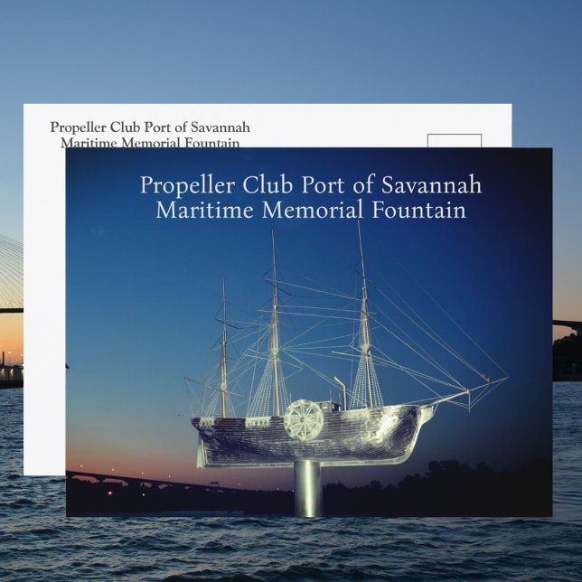 Maritime Memorial Savannah GA Photographic Postcard (Creator Uploaded)