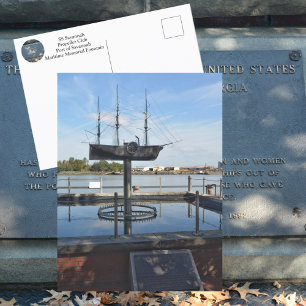Maritime Memorial SS Savannah Georgia Photographic Postcard