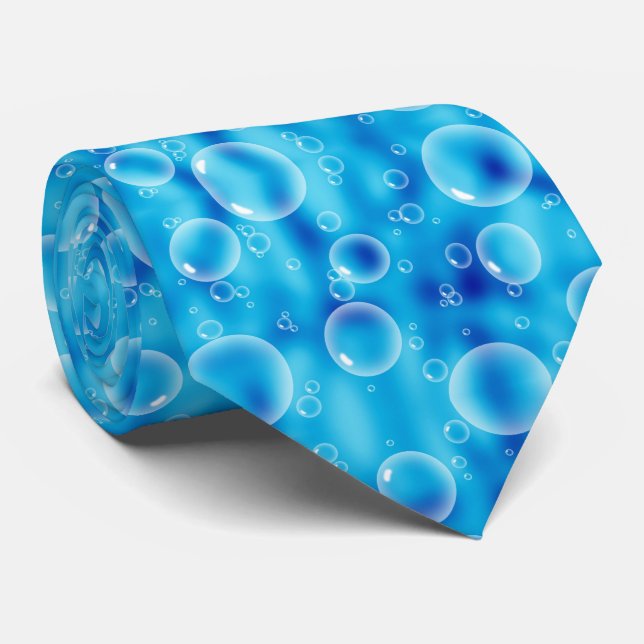 Maritime Modern Water Bubble Pattern Tie (Rolled)