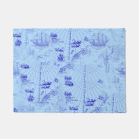 Maritime Nautical Chart Pattern With Galleys