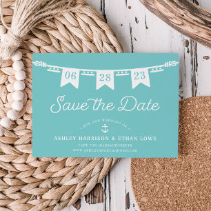 Maritime Nautical Flags Wedding Save The Date