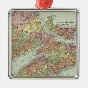 Maritime Provinces of Canada Metal Tree Decoration