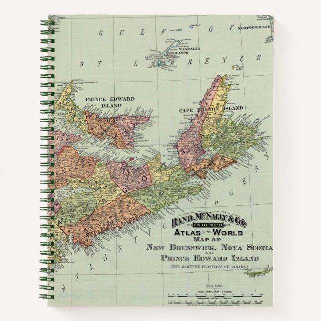 Maritime Provinces of Canada Notebook (Front)