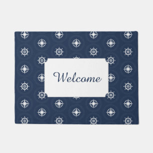 Maritime Tool Pattern Add Your Text Doormat