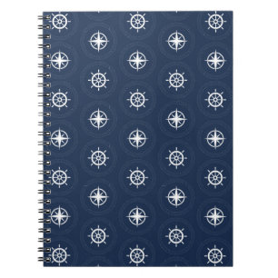 Maritime Tool Pattern Spiral Notebook