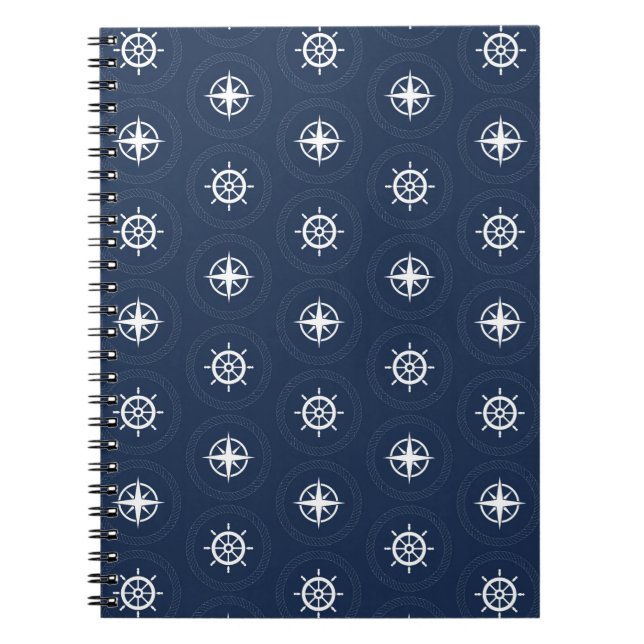 Maritime Tool Pattern Spiral Notebook (Front)