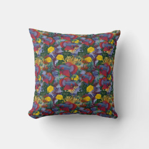 Maritime Undersea Colourful Fish Red Yellow Seawee Cushion
