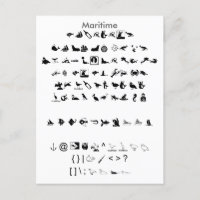 Maritime - Zazzle Font Sampler Sheet with Guide