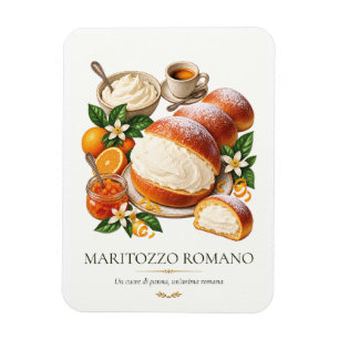 Maritozzo Romano – Vintage Italian Dessert Magnet